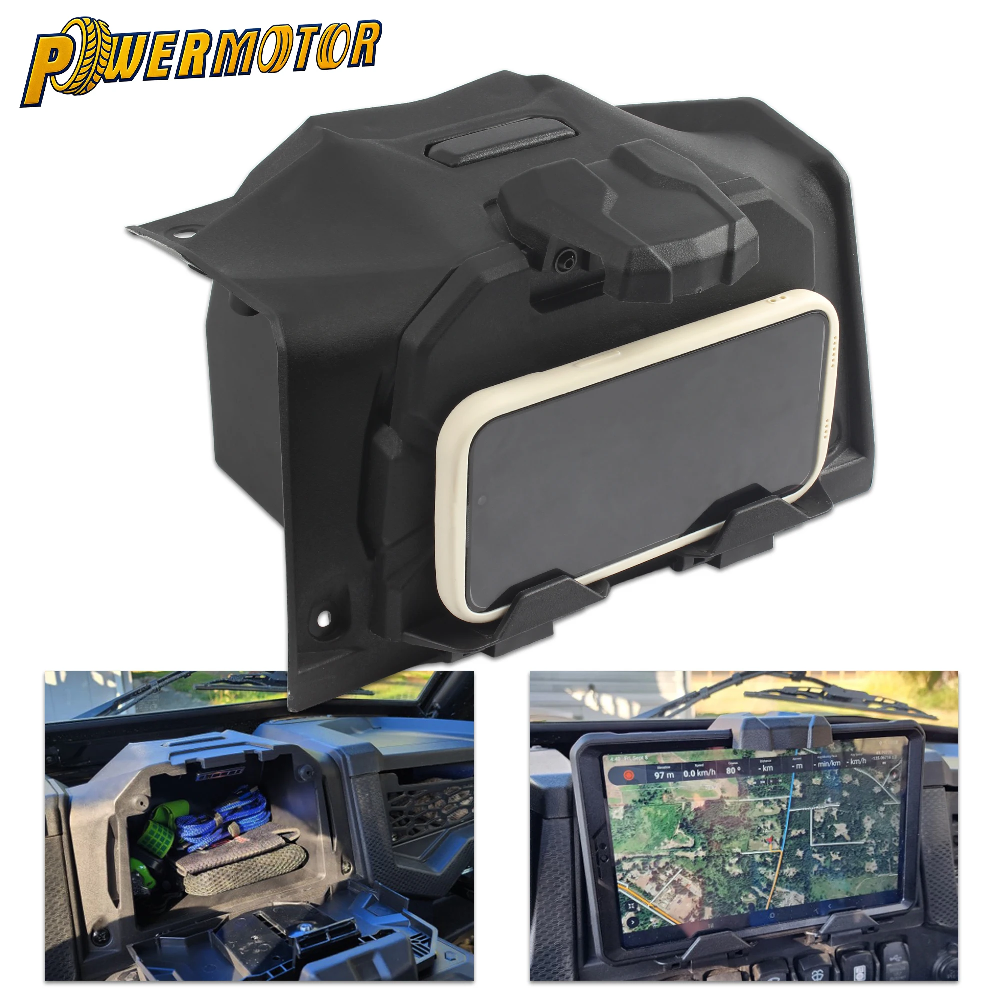 

Motorcycle Mount Storage Box Electronic Tablet Device Holder For Polaris RZR 1000 Xp ATV UTV Quad Off-road Accessories Tuning