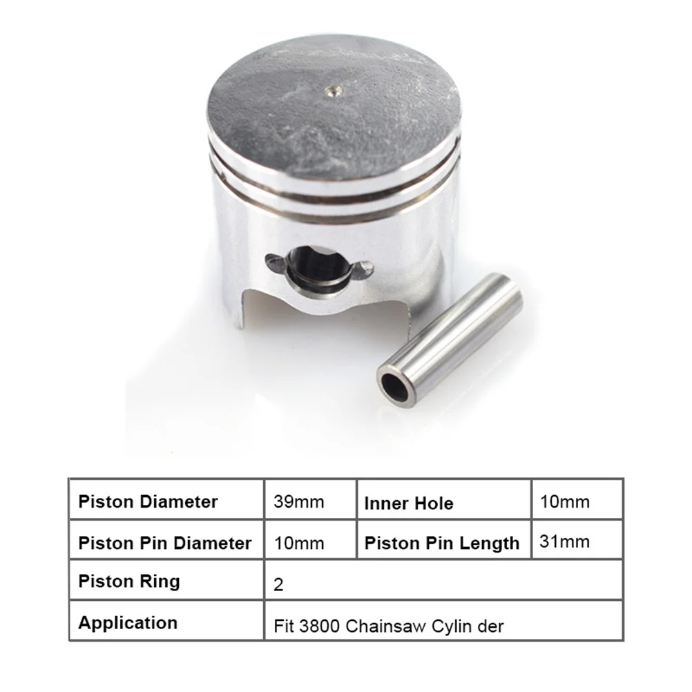 

4pcs 2 Stroke Chainsaw Piston Ring Pin Set For 3800 Type Chainsaw Silver Lightweight Durable High Hardness Agriculture Forestry
