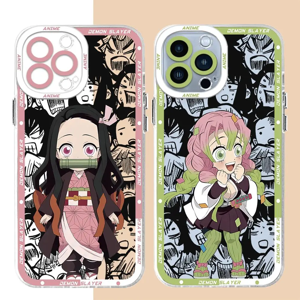 Demon Slayer Phone Case for iPhone 15 Pro Max Pro 7 6s 14 XS X SE 13 12 11 Mini XR 8 Plus Cover