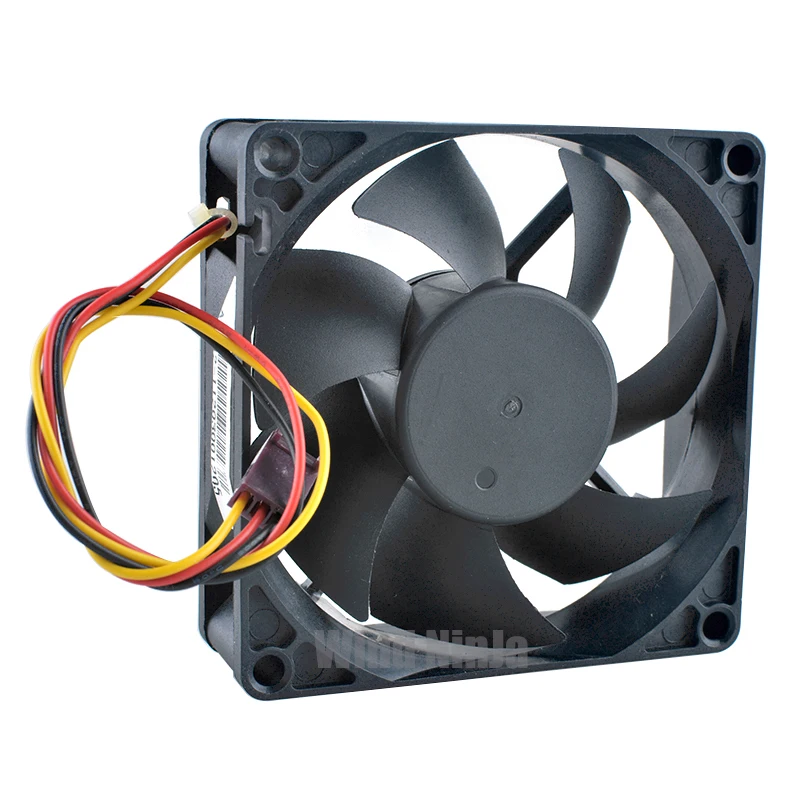 (2pcs) R128025SM 8025 80x80x25mm DC12V 0.14A 3-Pin Speed Monitoring Quiet Cooling Fan for Chassis CPU Power Supply