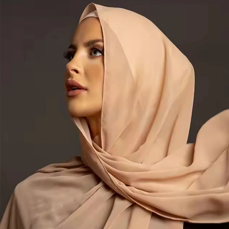 Premium Chiffon hijab soft Malaysia scarf tudung scarves chiffon crepe hijab for women