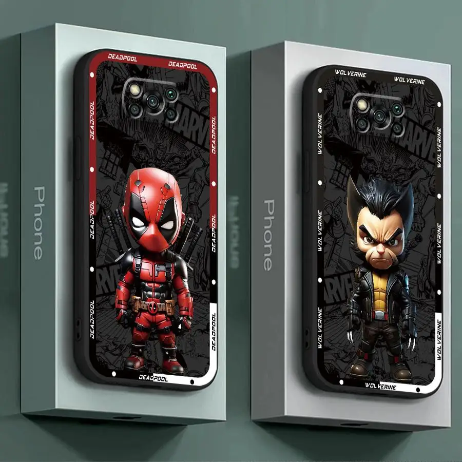 Marvel Deadpool Phone Case for Poco F1 F3 F4GT F5Pro X3 NFC Pro X4Pro5G X4GT X5 Pro5G M3 Pro 5G M4 Pro 5G M5s C40 C50 C51 C61