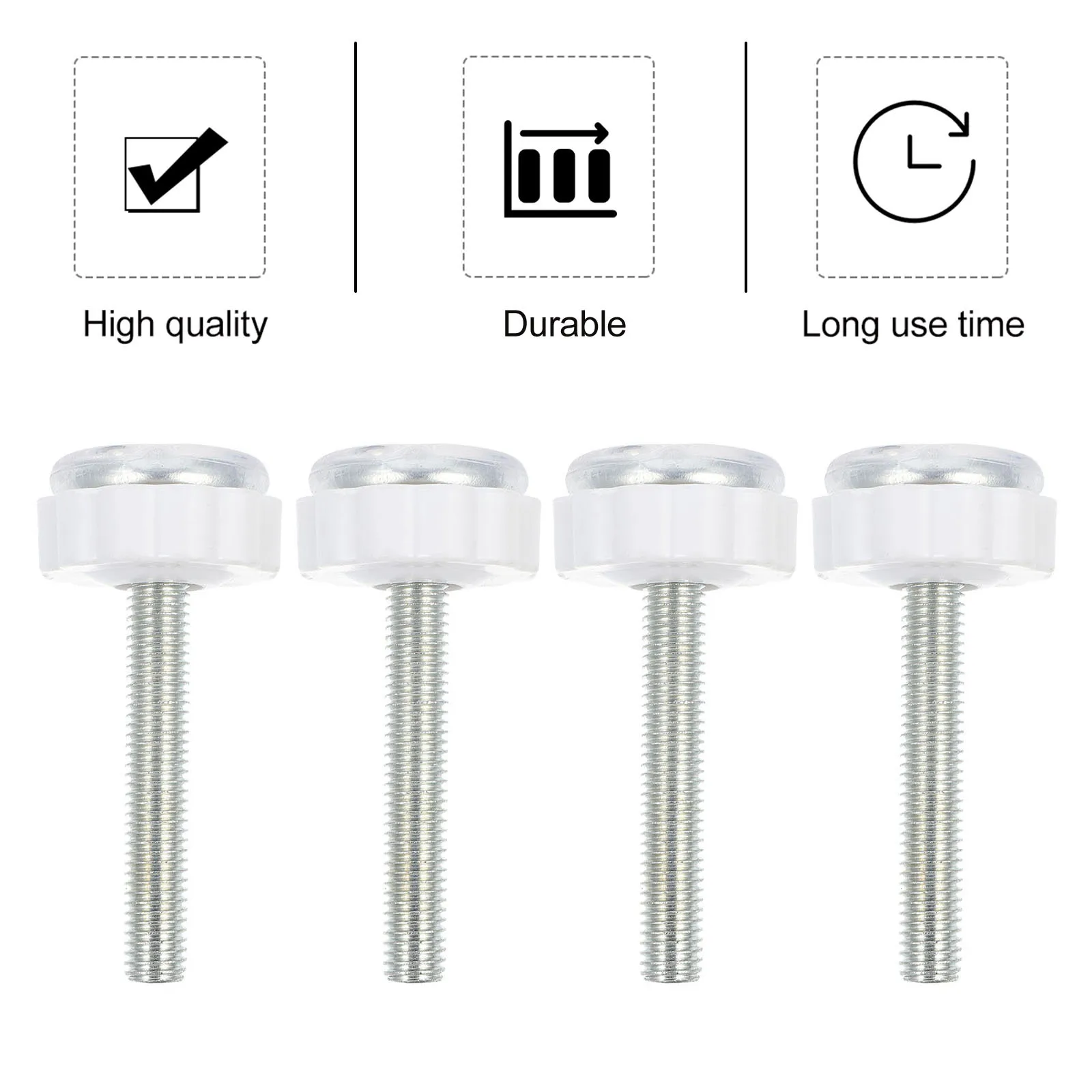 

4Pcs Safety Gate Bolts Reusable Heavy Duty Fits Most Baby Pet Gates Walk Through Wide Tall Gates Baby Gate Threaded Spindle Rods