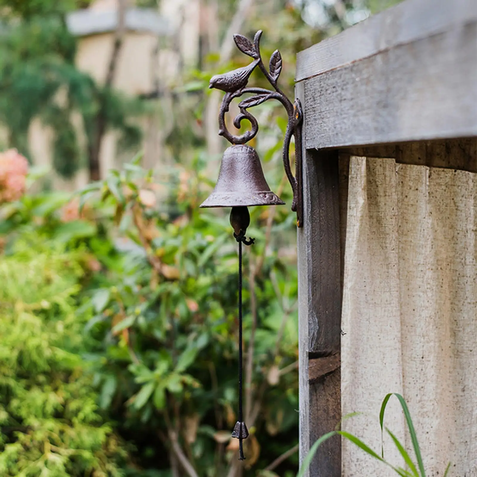 Cast Iron Bird Doorbell Cast Iron Dinner Bell Rustic Antique Wall Mounted Door Bell for Yard Wall Indoor Outdoor Home Decoration