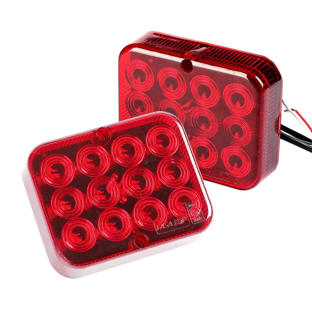 AOHEWEI 2 x LED Rear Fog Light for Trailer Fog Light Red 12 V 24 V Waterproof for Car Trailer Caravan Truck