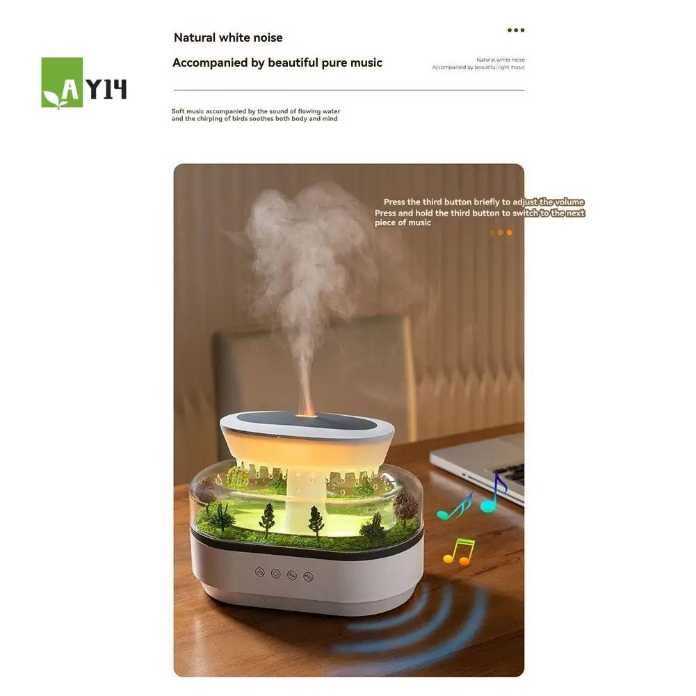 AY14 -Aroma Humidifier Raindrop Air Humidifier Light White Noise Essential Oil Diffuser Ultrasonic Fragrance Diffuser