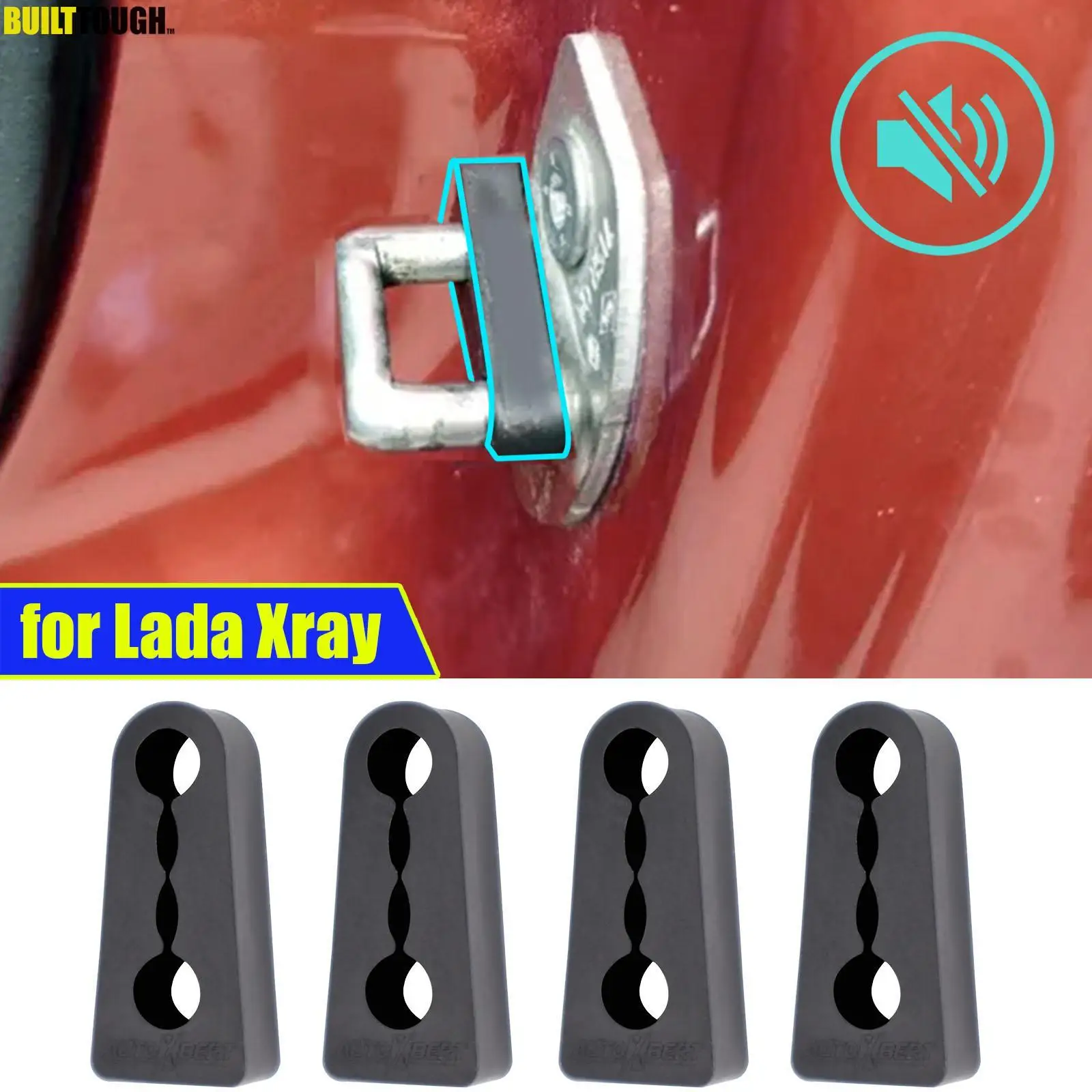 Door Lock Sound Deadener Damper For Lada Xray X Ray CROSS Insulation Deaf Soundproofing seal Soundproofing Quiet Buffer