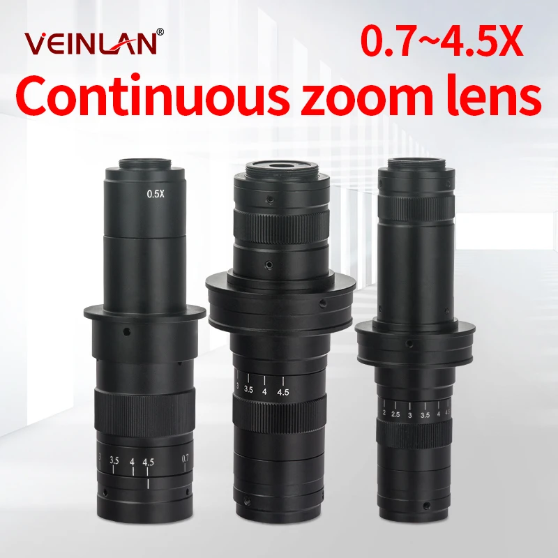 

0.7X to 4.5X continuous zoom single-lens microscope lens, with magnification of180X150X130Xcompatible with industrial cameras