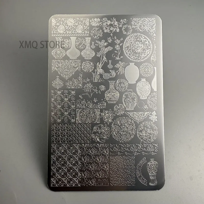 XMQ dráp umění cejchování talíře Čínské styl květin šablon hadi IMAGEPLATE
