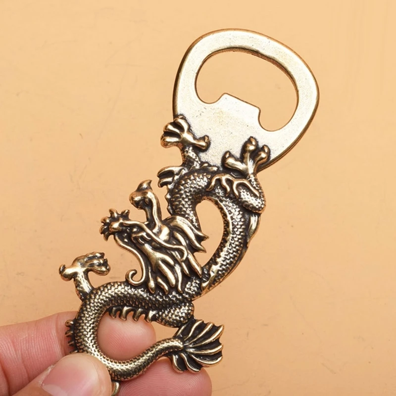 Dragon Bottle Opener Keychain Keyring 2024 New Year Decoration Beer Open Tools Drop Shipping