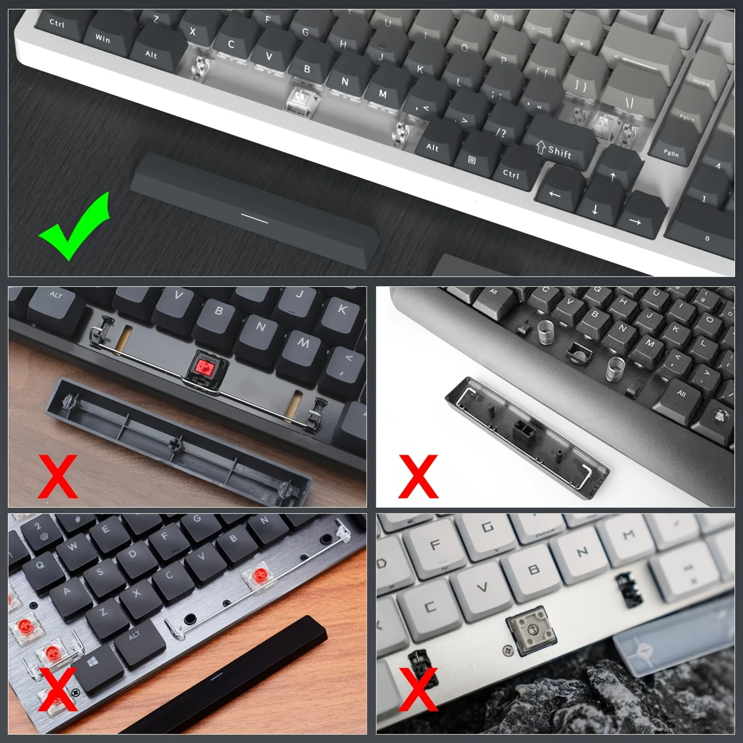 Mechanical Keyboard Keycaps Engraved With Translucent Characters On The Side, With A Minimalist Gray Gradient Black Color Scheme