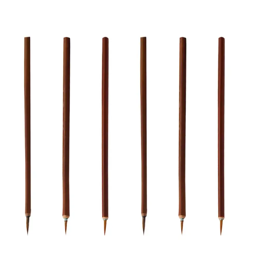 6pcs Calligraphy Brush Set Fine Liner Pens for Painting Watercolor Oil 3 Sizes Weasel Hair Bamboo H le Sketch Draw