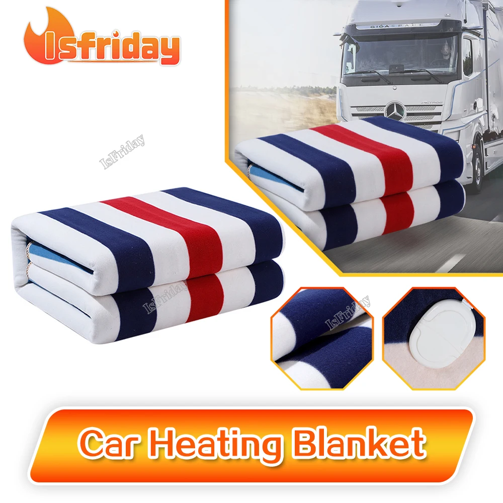 Car Electric Heated Blanket 12V/24V Car Warm Blanket RV SUV Truck Electric Car Heating Blanket Mat Car Accessories 