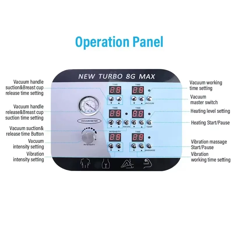 2025 3 في 1 G8 التخسيس شفط الدهون تعزيز الثدي الورك رفع آلة تشكيل الجسم تدليك الاهتزاز
