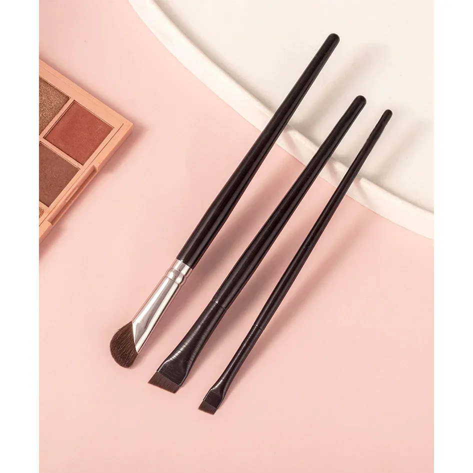 3本のメイクブラシセット、鼻輪郭、眉毛アイライナーブラシ付きプロフェッショナル化粧品ツールキット