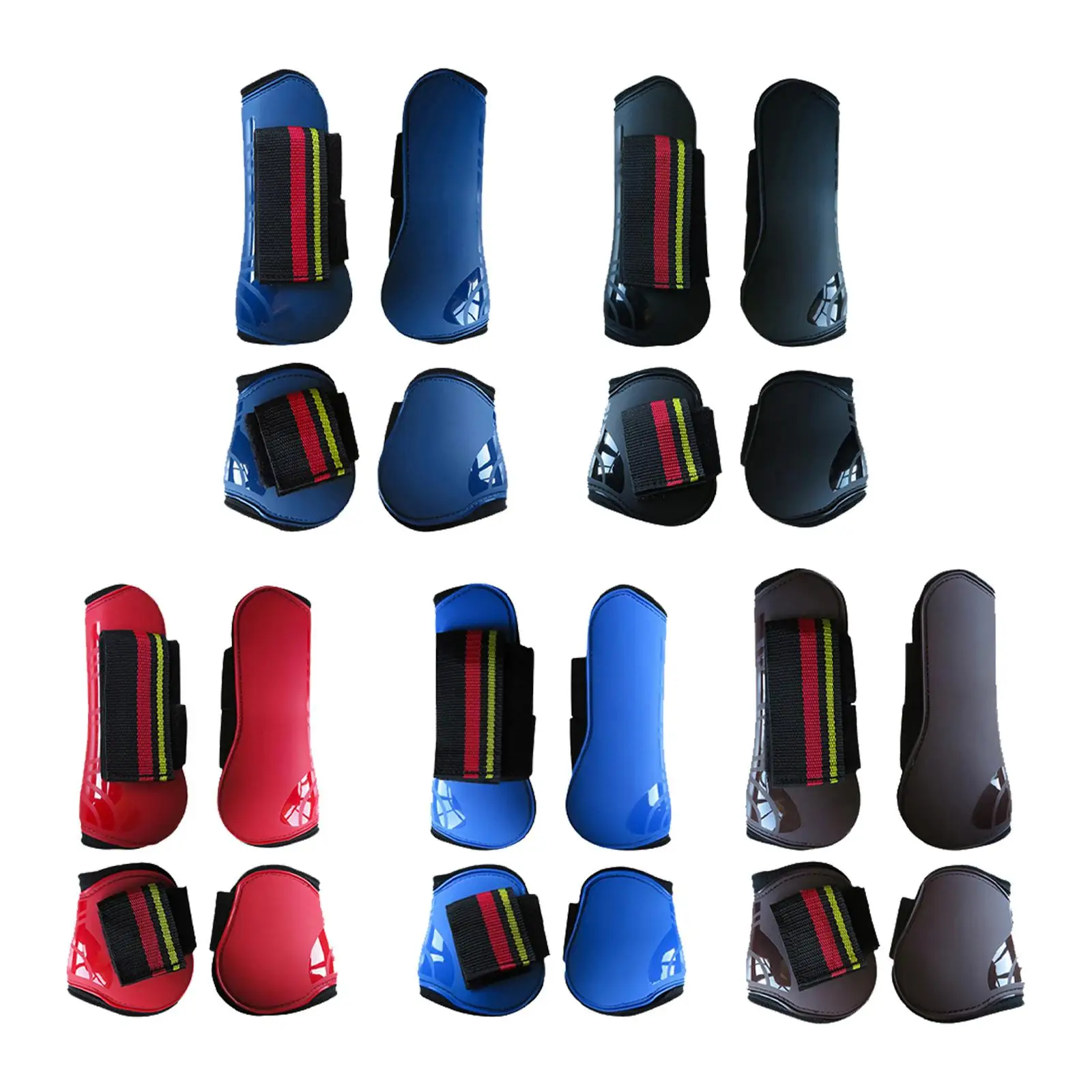 4x أحذية وتر الحصان قابلة لإعادة الاستخدام لمسابقات التدريب ورياضات الخيول