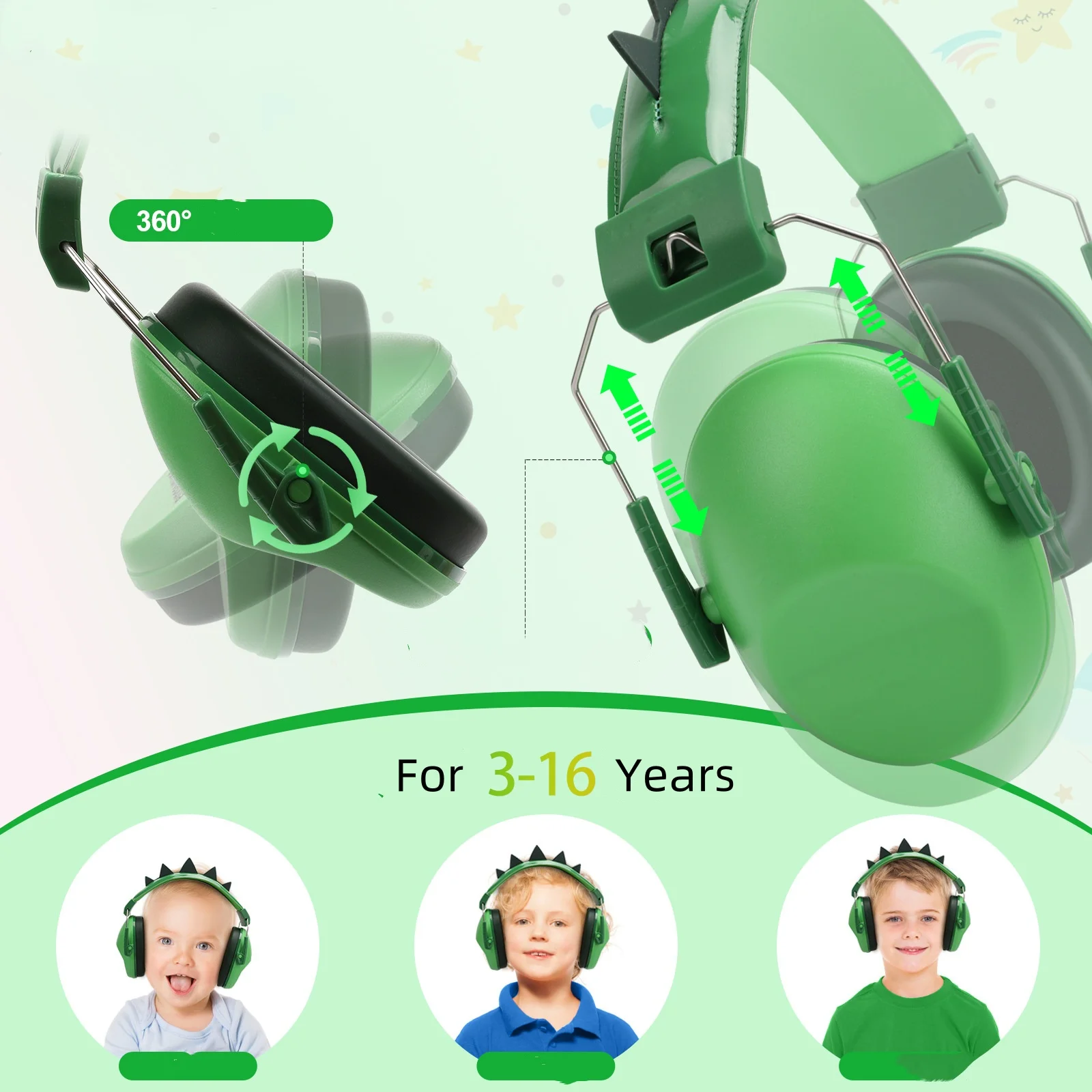 غطاء للأذنين عازل للصوت للأطفال، مبطن وناعم قابل للتعديل، للرضع والأطفال الصغار، تقليل الضوضاء للنوم والسفر والمناسبات