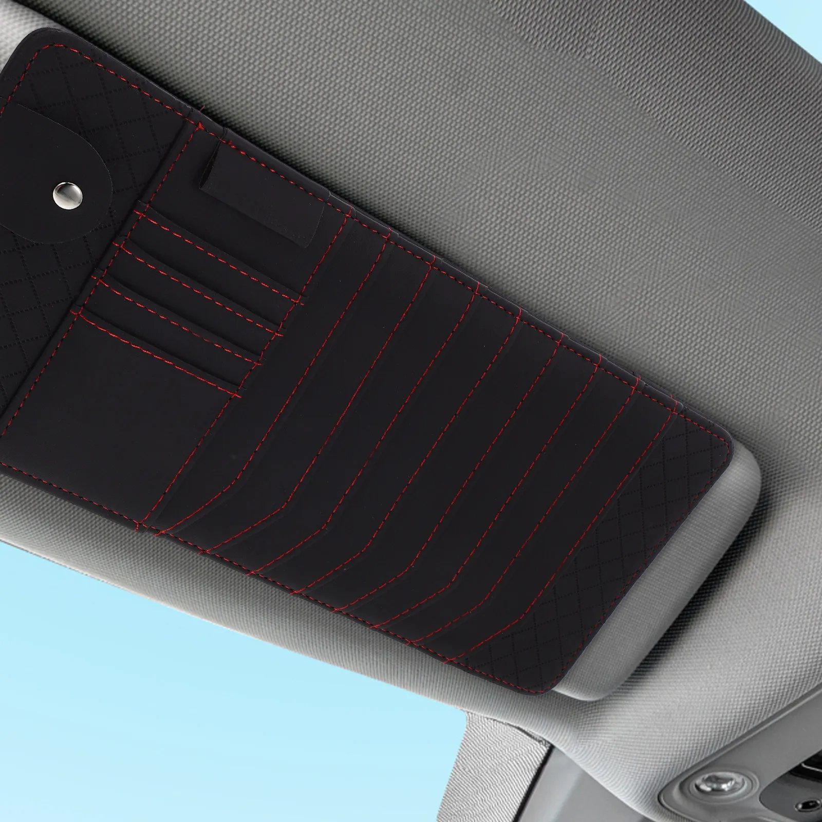 

Car Sun Visor Organizer Storage Pocket Premium Design for Cards Tickets Driving License Sunglasses Cd Auto Interior Accessories