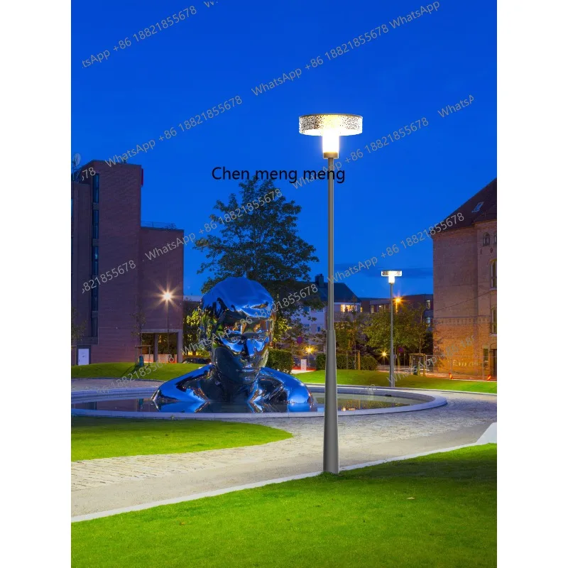 Outdoor Modern Simple Garden Solar High Pole Light Outdoor Villa Garden Light Community Garden Landscape Light