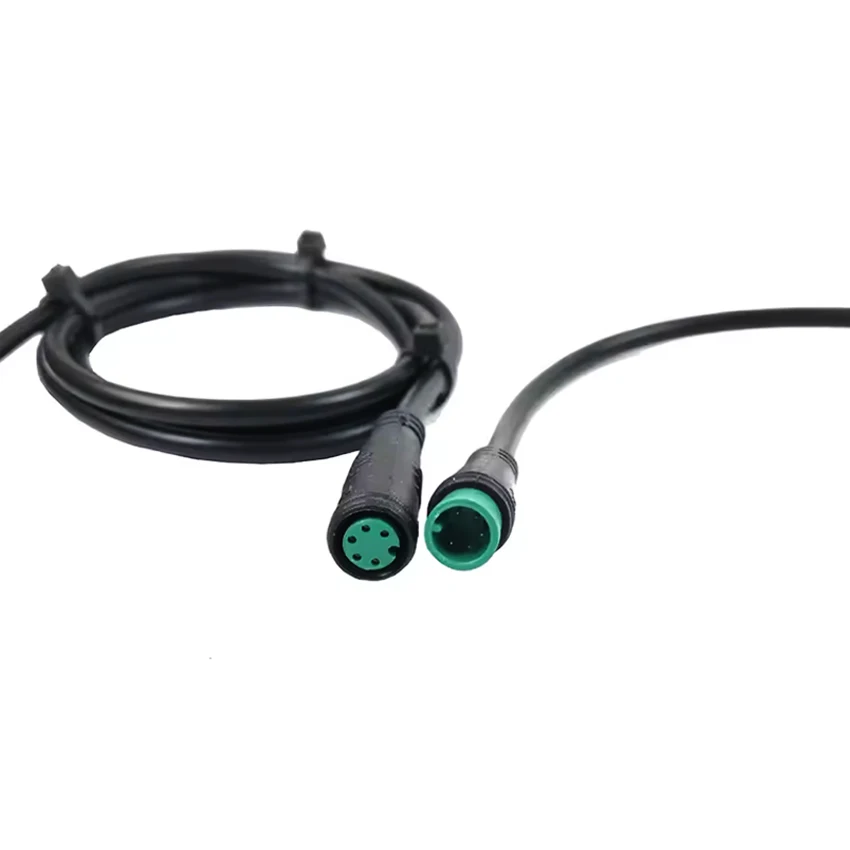 1 متر M8-2PIN 3pin 4Pin 5Pin ذكر إلى أنثى تمديد كابل أخضر وردي أزرق أصفر الاستشعار الحبل موصل للدراجة الكهربائية #3