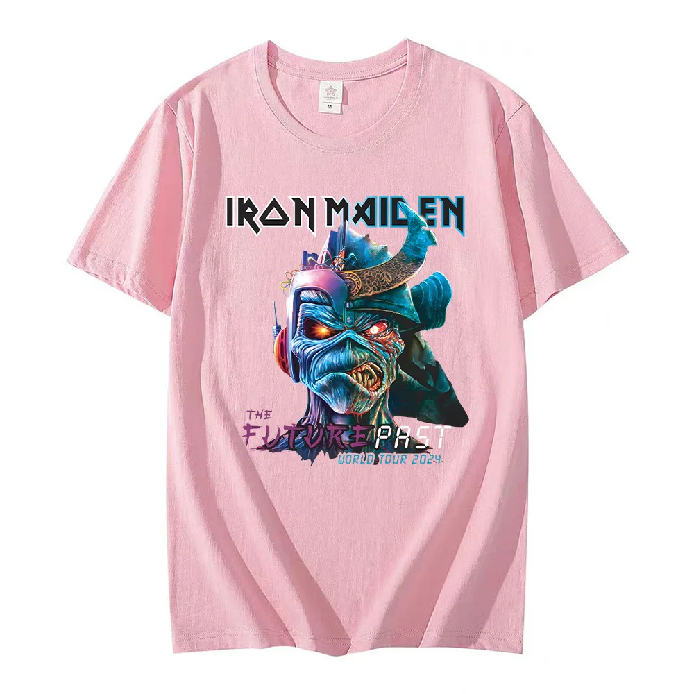 The Future Past World True 2024 T-shirts Iron-Maiden Tees High Quality Cotton T-shirts Oversized Sports Tops Unisex Streetwear