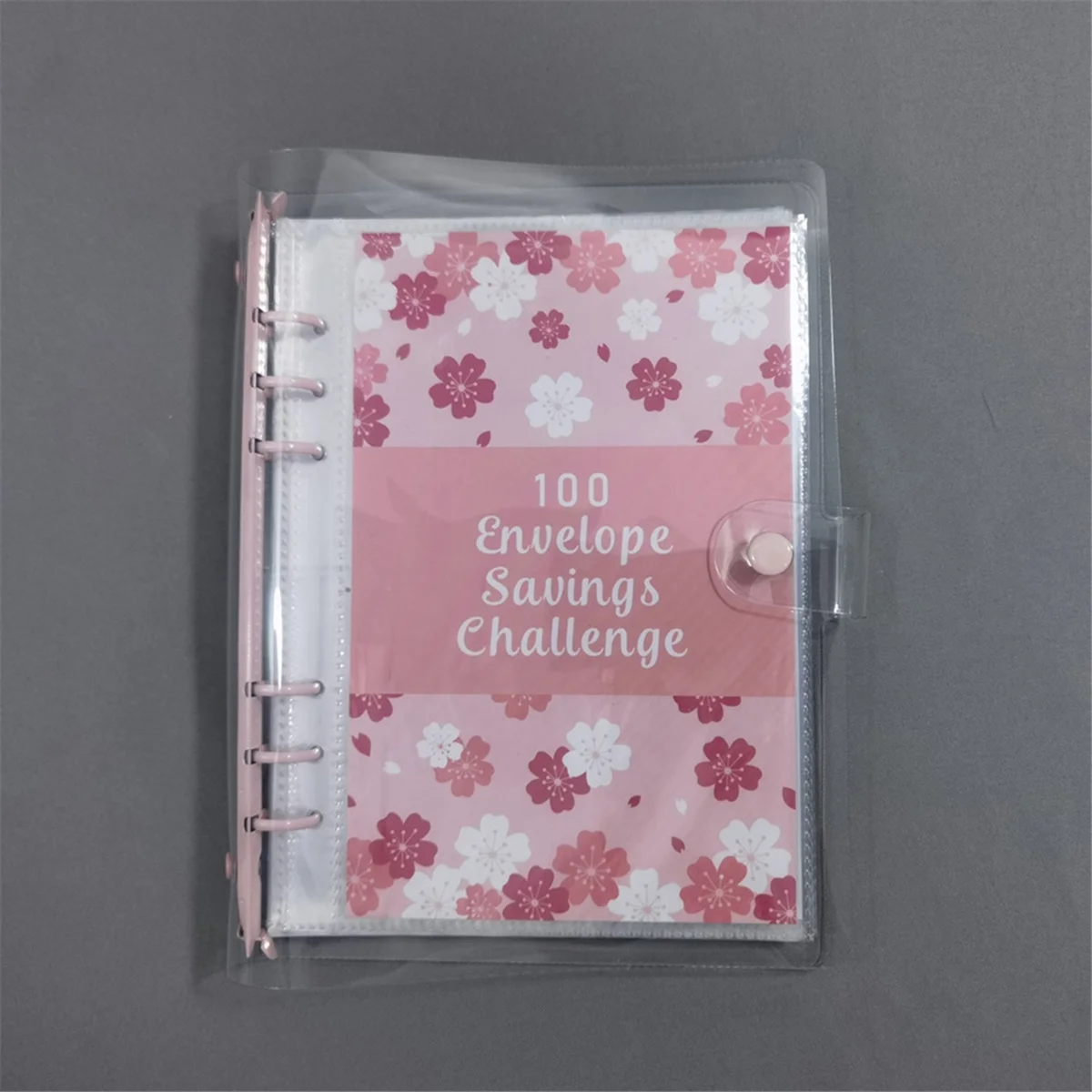 ซอง100ซองท้าทายเครื่องผูกเงินออมสำหรับ5050ประหยัดพร้อมซองเงินสดสำหรับการวางแผนงบประมาณสีแดง