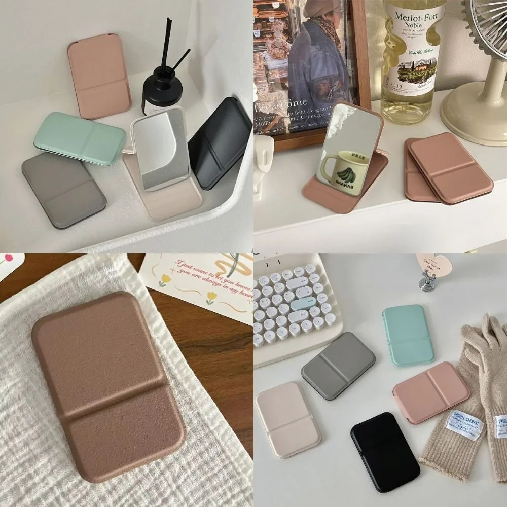 Miroir de support de bureau haute définition, miroir de vanité pliable à main, léger, facile à transporter, miroir de maquillage, décoration de maison
