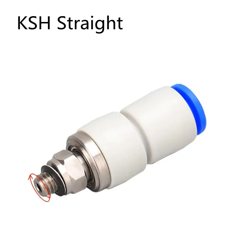 Air Pneumatic Swivel Fitting High Speed Rotary Joint Quick Plug KSH08-02S Male Straight/Elbow Pushlock Tube Connector KSL06-01S