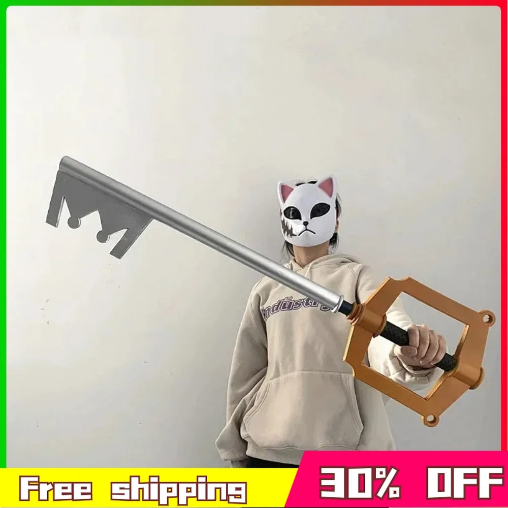 In Stock Kingdom Hearts Sora Keyblade Riku Anime Figure Game Cosplay Props Model Sword Knife Katana Collection Samurai Gift Toys