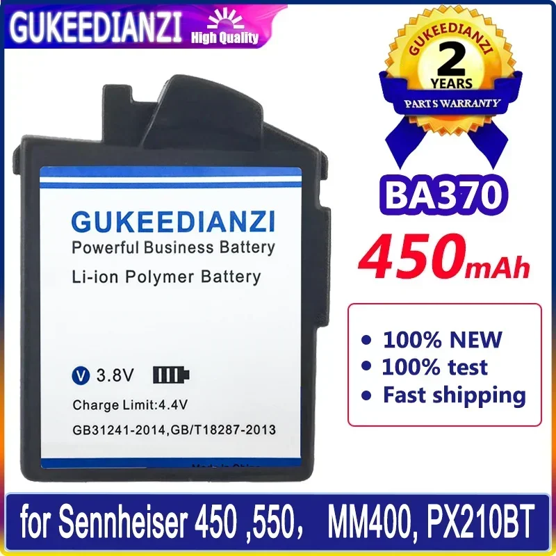 

Bateria Rechargeable Battery BA370 450mAh For Sennheiser 450 550 MM400 PX210BT PX360 360BT PXC310 Mobile Phone Batteries