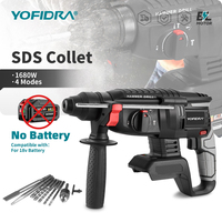 YOFIDRA 26mm Brushless  Electric Hammer Drill Cordless Efficient Multifunctional Impact Drill Power Tools For Makita 18V Battery