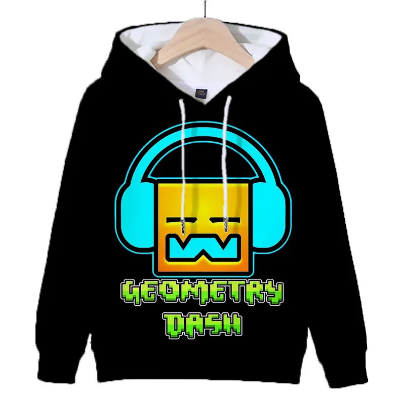 Game Geometry Dash 3d Print Hoodies Children Cartoon Sweatshirts Harajuku Kids Tops Boys Girls Long Sleeve Pullovers Sudadera