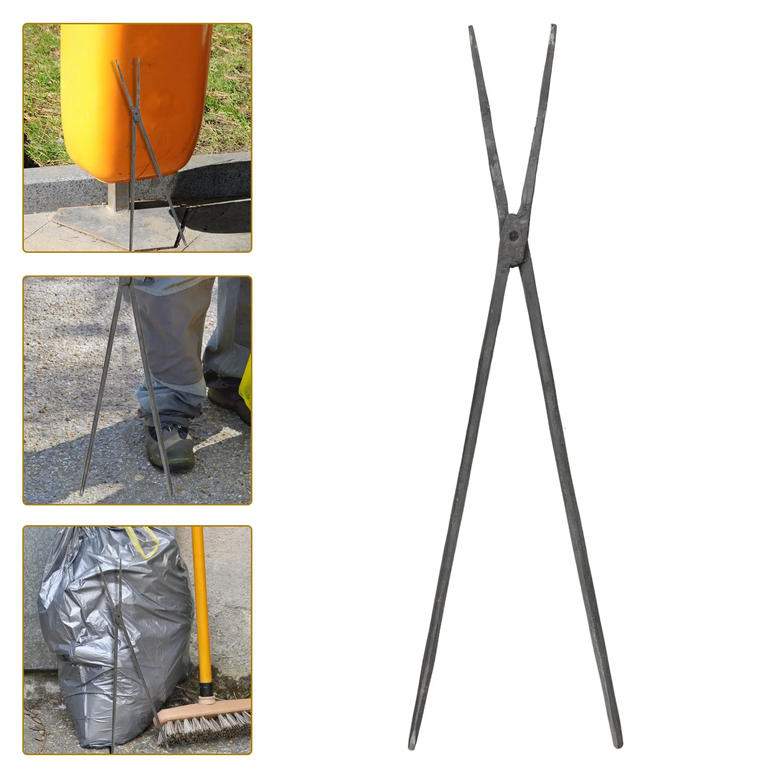 

Heavy Duty Forged Firewood Trash Clamp Garbage Grabber Picker High Carbon Steel Outdoor Tool Kitchen Tweezer Tongs