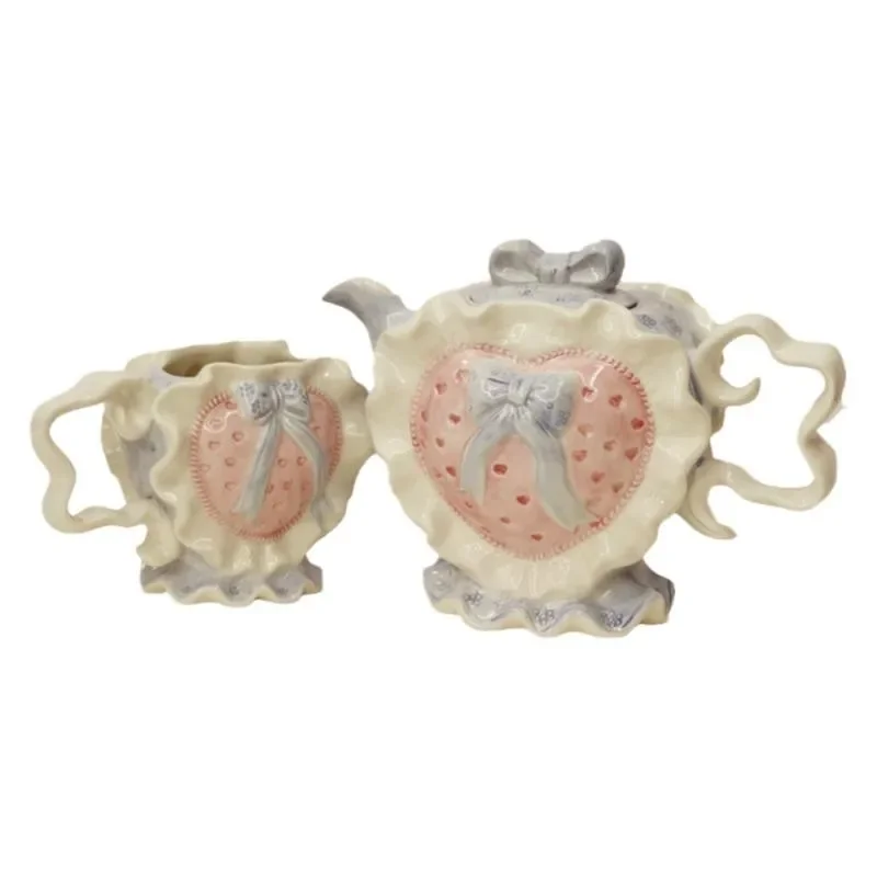 

Vintage Valentine's Day cute pink love ceramic cup water cup kettle home gift