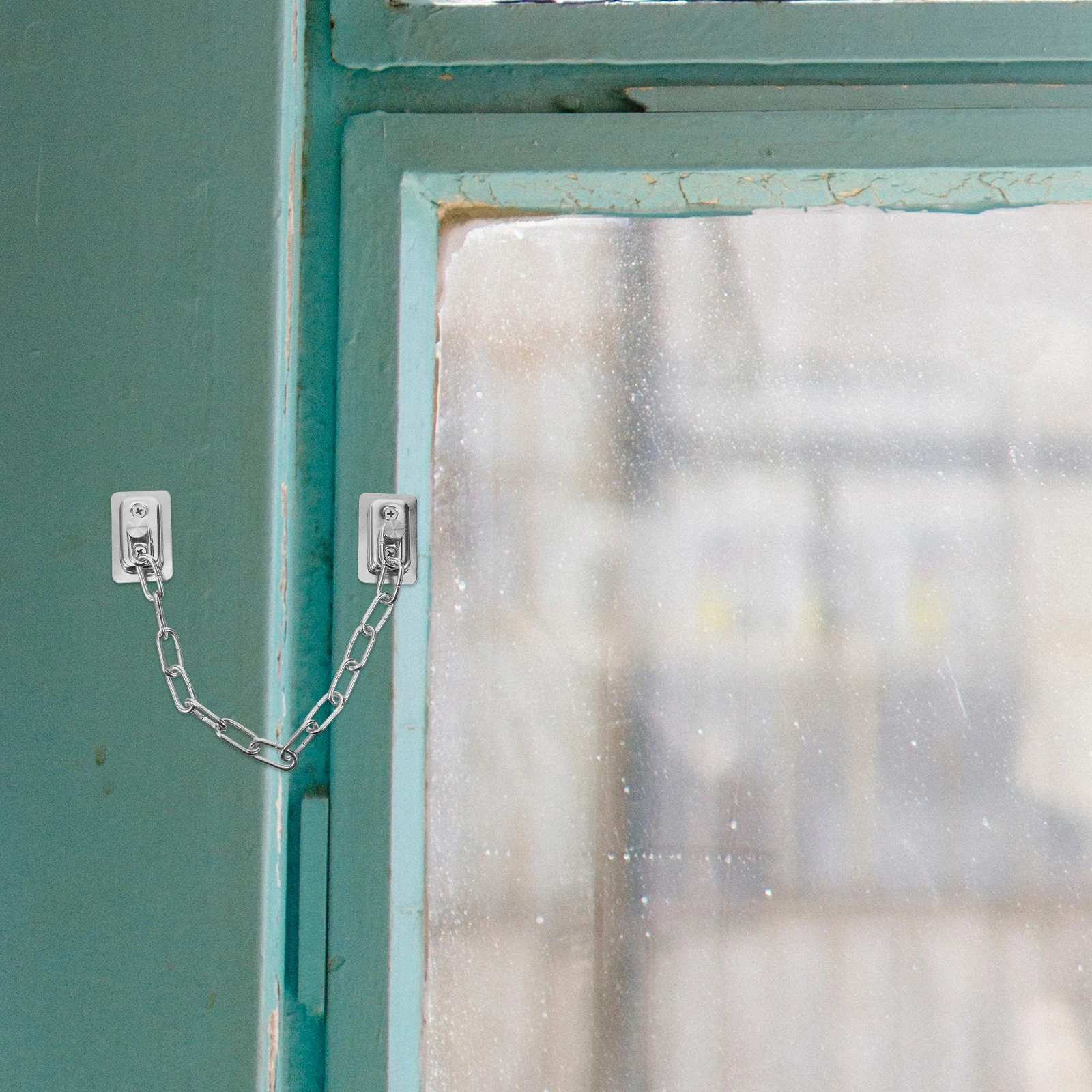 

Stainless Steel Window Lock Door Security Chain Keyless Entry Locks Internal Baby Child Pet Proof Durable Corrosion Resistant