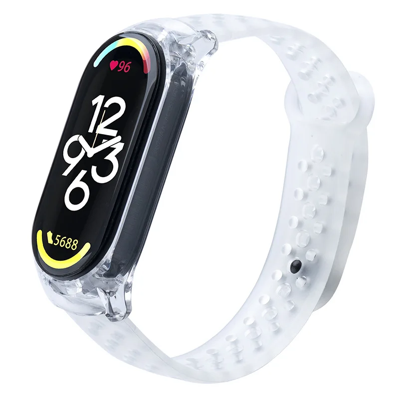 Силиконовый ремешок для xiaomi mi Band 8/7, браслет для mi Band 3/4/5/6, сменные аксессуары для умных часов, ремешок для часов