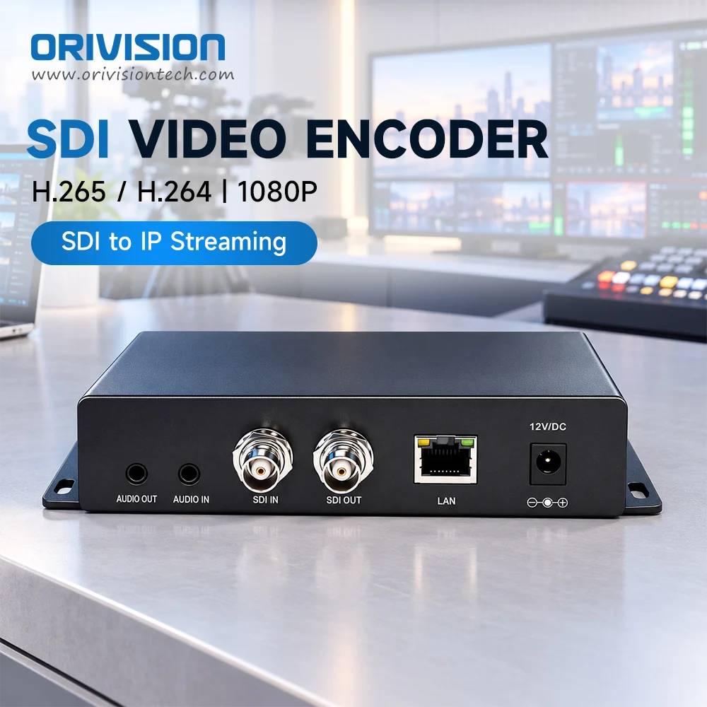 ORIVISION ZY-ES901 Professional SDI Video Encoder H.265 H.264 4-Stream WebRTC SRT RTMP with SDI Loop-Out