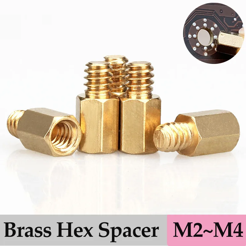 Brass Standoff Hex Male Female Spacer M2 M3 M4 Hexagon Threaded Pillar Column Board Motherboard Bolts PCB Laptop Computer Screws