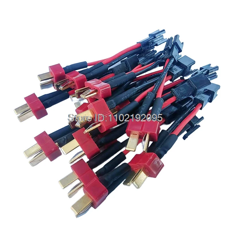 18AWG 5CM Silicon Wire T-head T Female and Male Deans T-Type RC Lipo Battery Plug Battery charger Male 2 Pin Cable Assembly