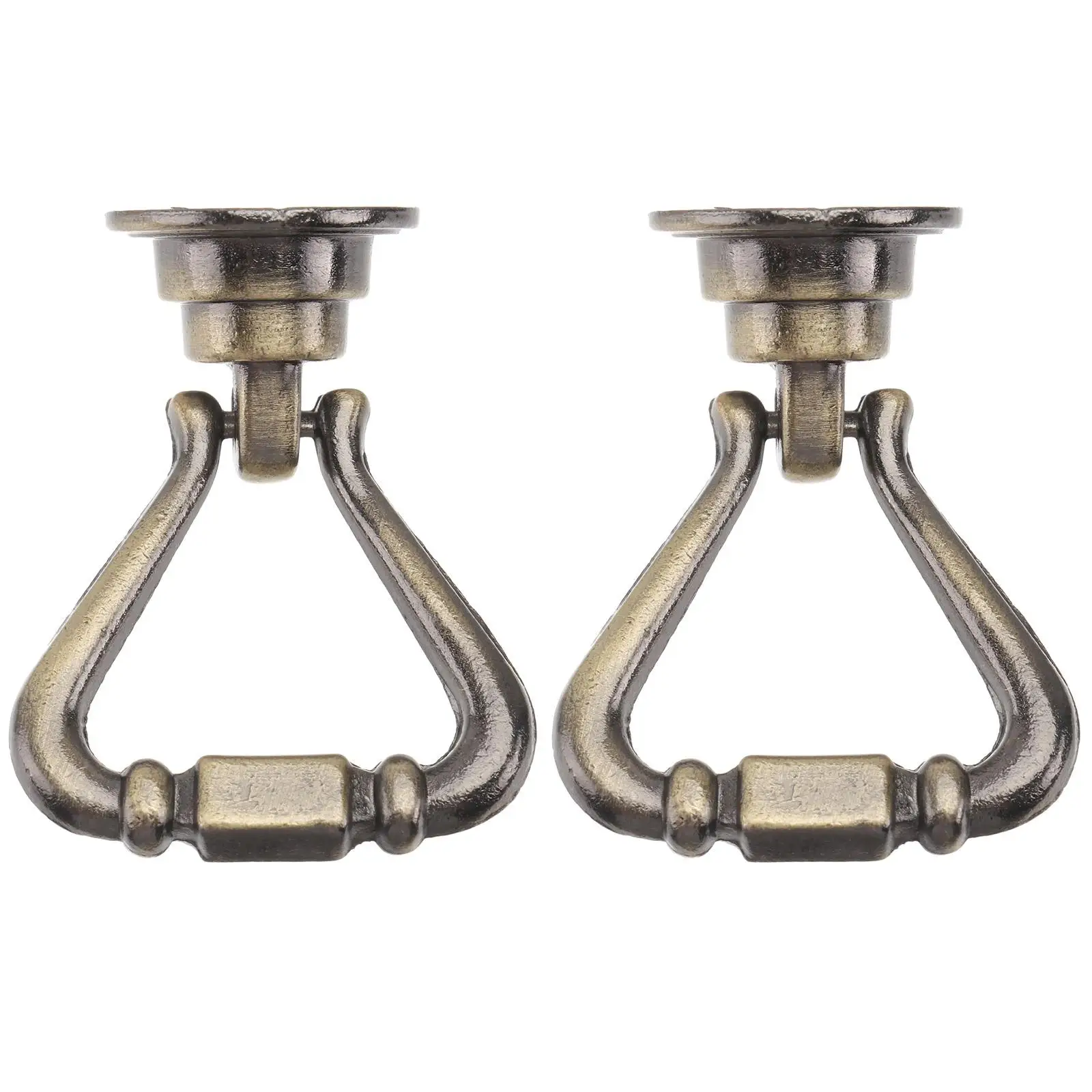 

2Pcs Bronze Pull Ring Handle Cupboard Knob 55x35x14mm Cabinet Drawer Knob Furniture Hardware Zinc Alloy Decorative