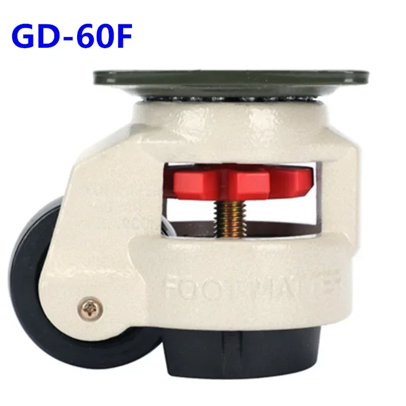 Heavy Duty Leveling Caster 40FS 60F 80F 100F 120F - Universal Swivel Wheels for Furniture, Equipment, and Moving