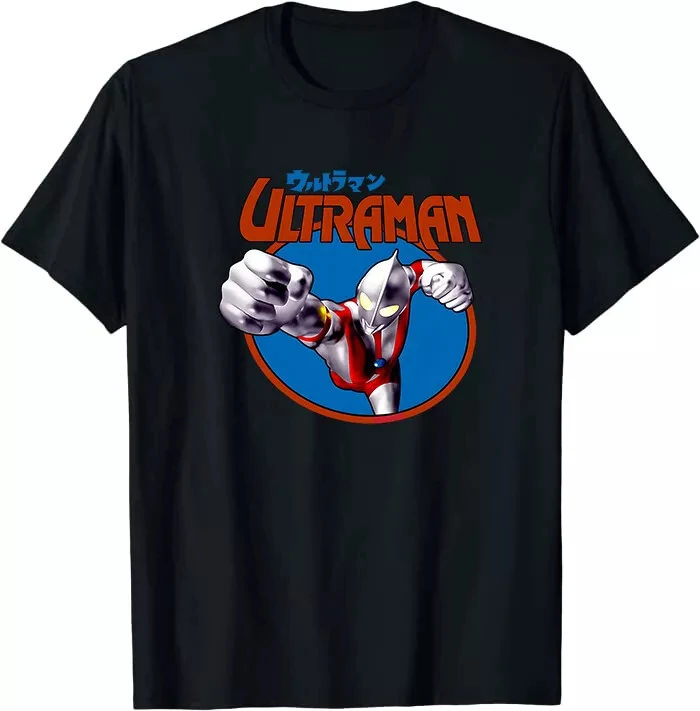 Camiseta clásica de superhéroe japonés de la serie Ultraman, ropa de calle de algodón puro para las cuatro estaciones para hombres y mujeres