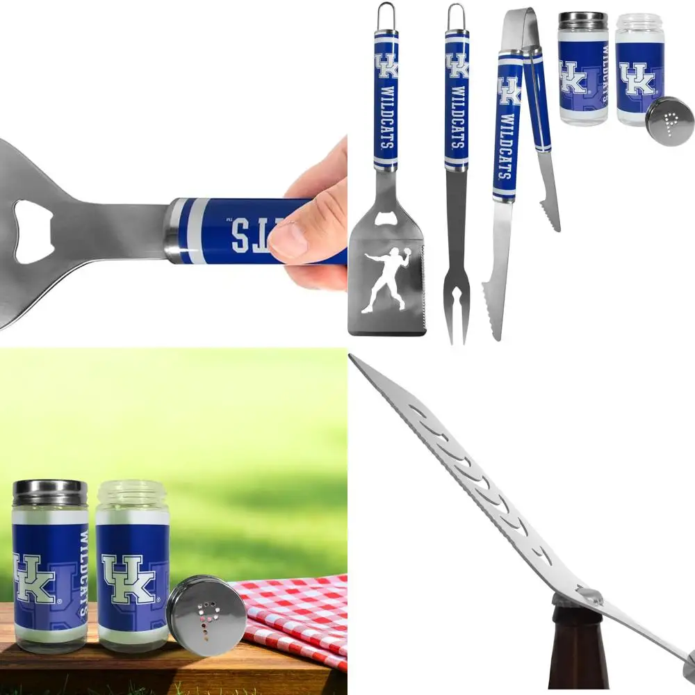 

Kentucky Wildcats 3-Piece Steel BBQ Tool Set with Shakers in Team Colors