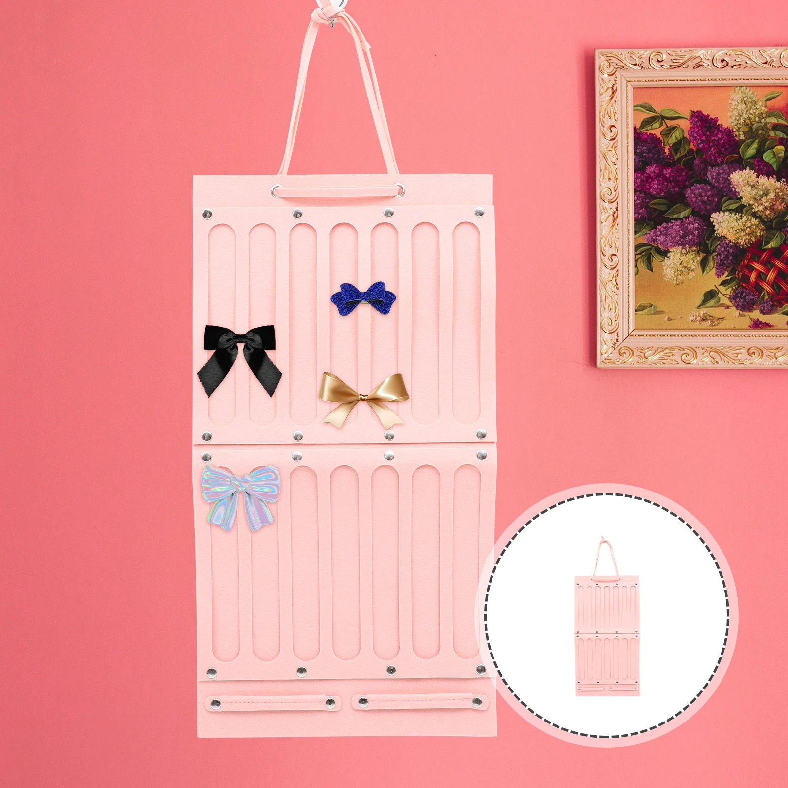 

Bow Holder for Hair Bows Clip Storage Hanging Bag Headbands