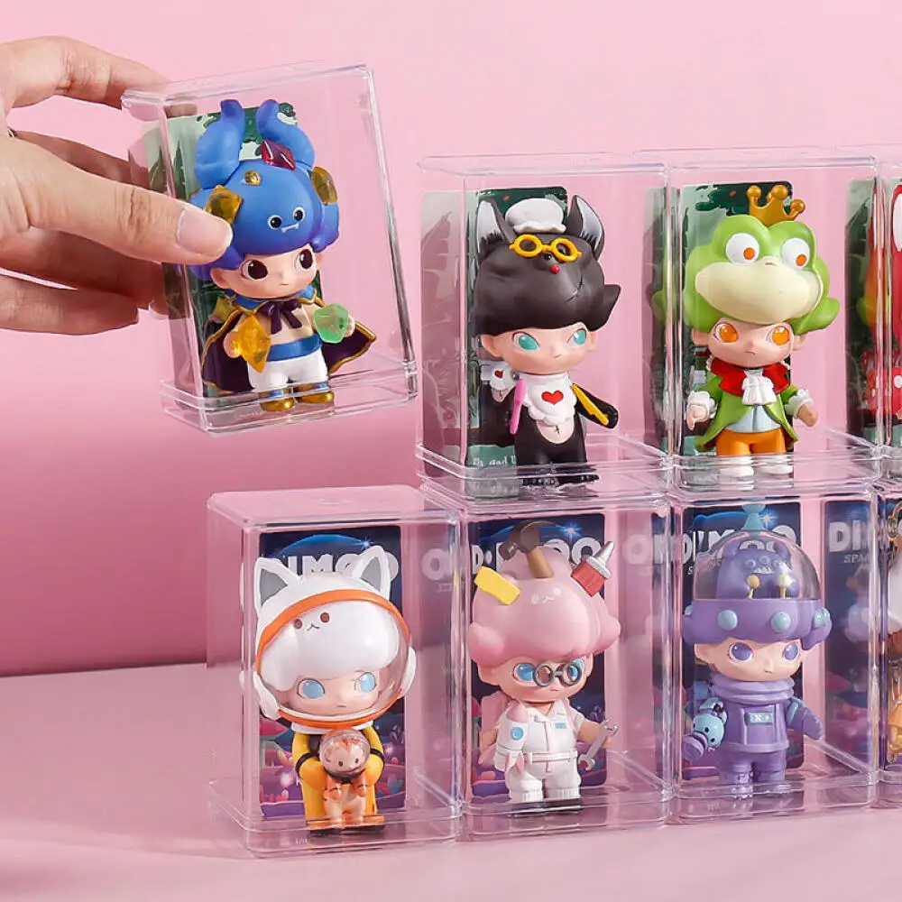 

Cute Blind Box Storage Display Stand Single Doll Display Cabinet For Pop Mart Storage Box Dustproof Transparent Hand Display Box
