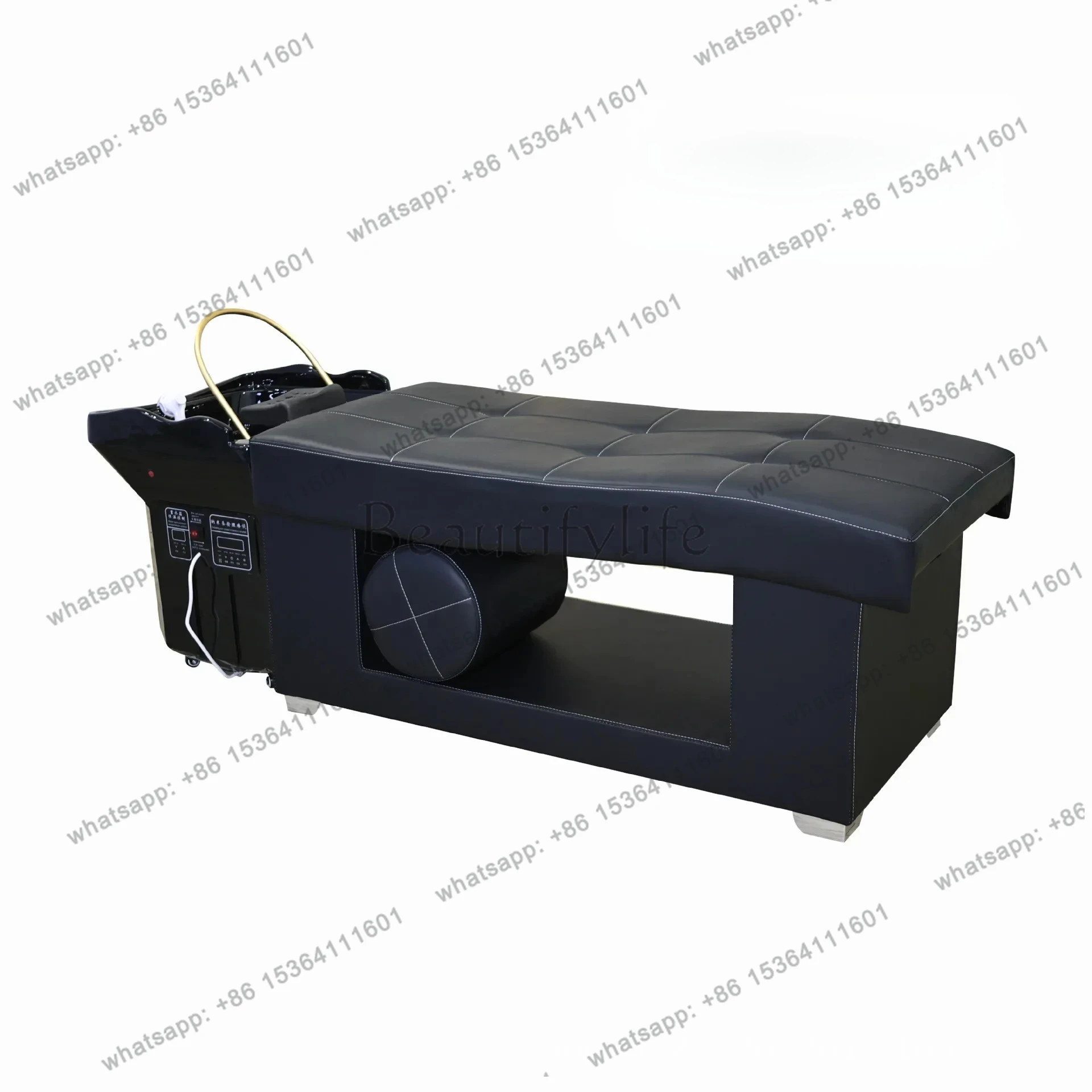D30Beauty salon special hair treatment shampoo bed movable hair salon with fumigation water circulation