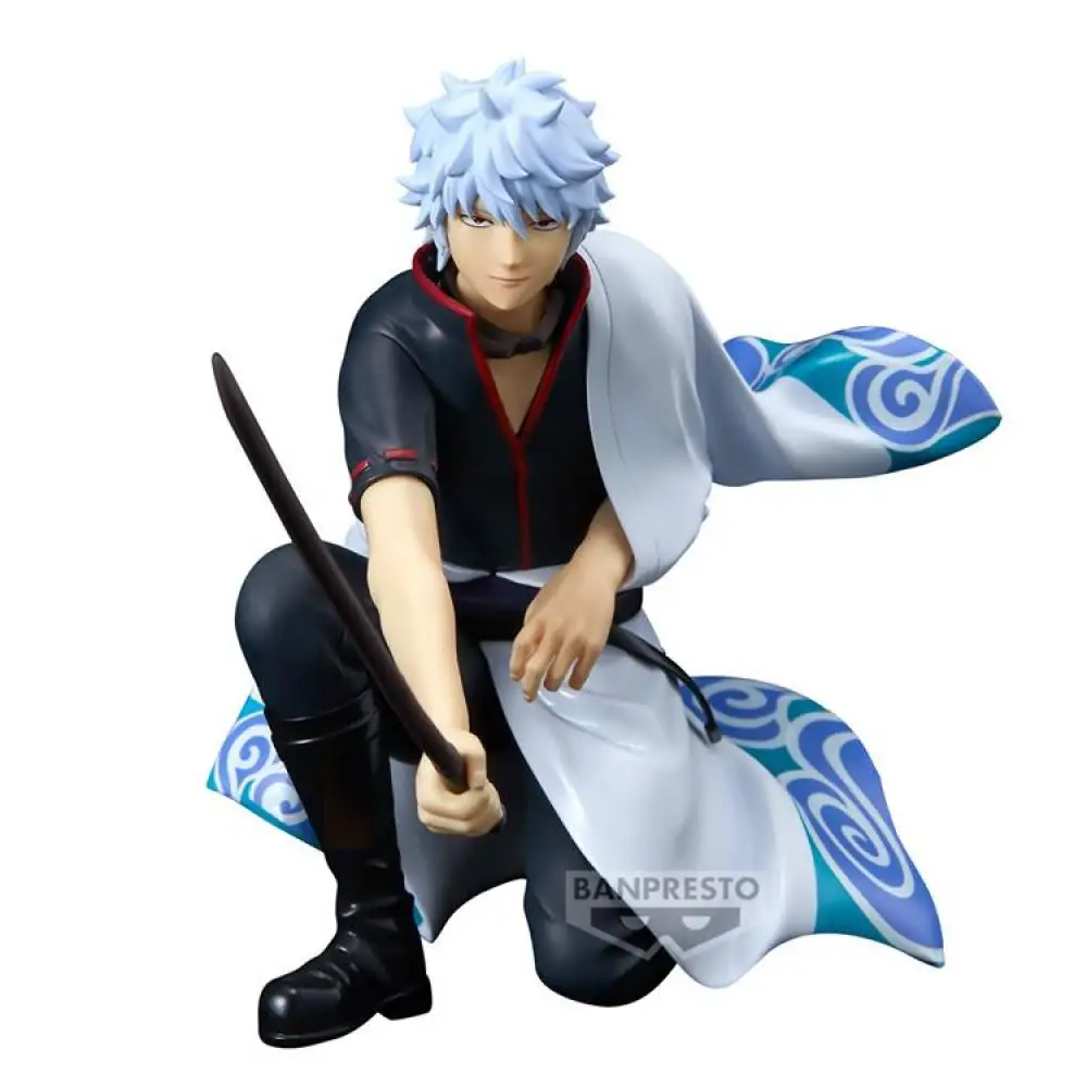 Bandai Original Gintama Sakata Gintoki Anniversary Ver. Anime Action Figure Toys for Boys Girls Kids Children Birthday Gifts