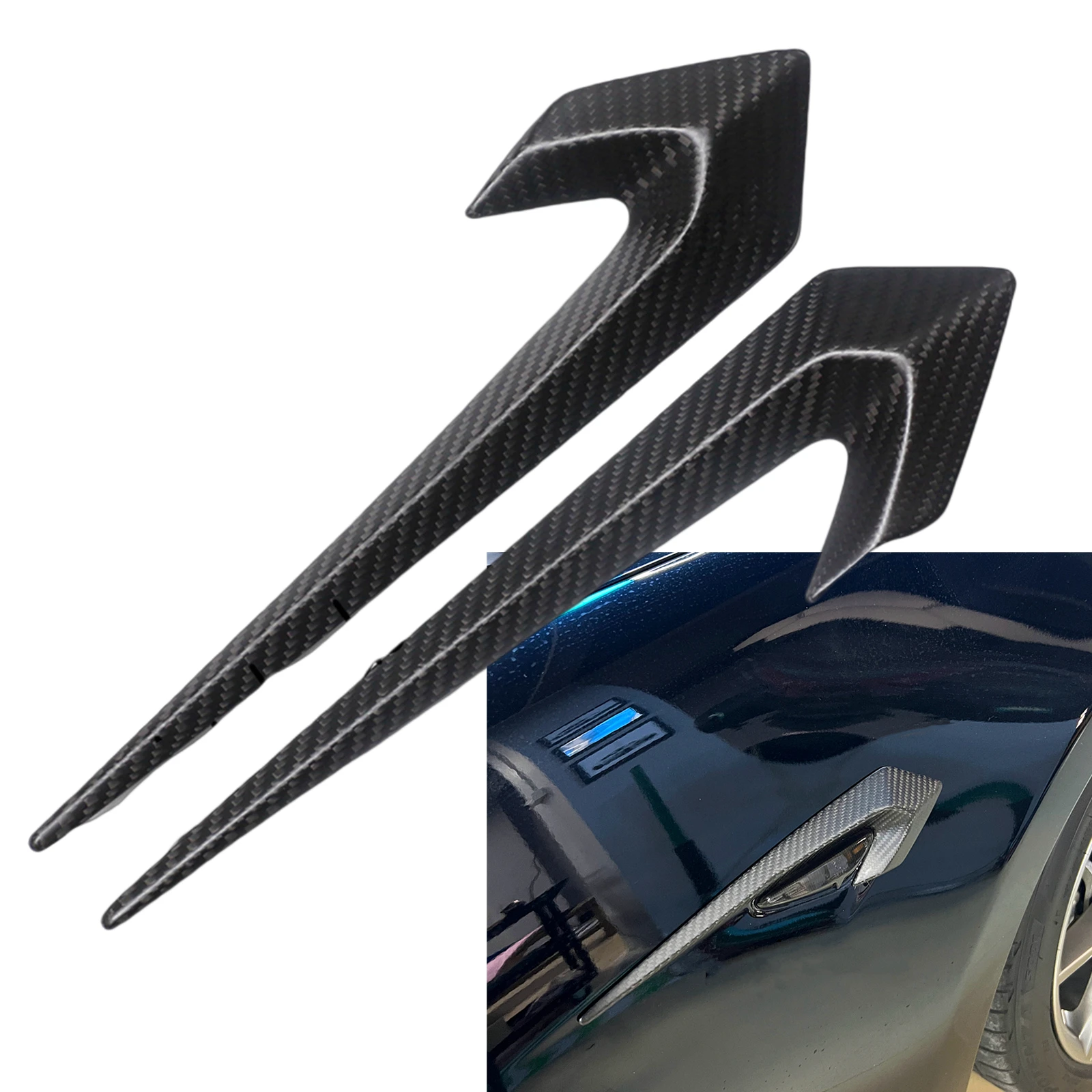 

Real Carbon Fiber Exterior Side Wing Air Flow Fender Intake Vent Cover Trim Decorative For Mazda MX-5 MX5 Miata ND 2016-2025