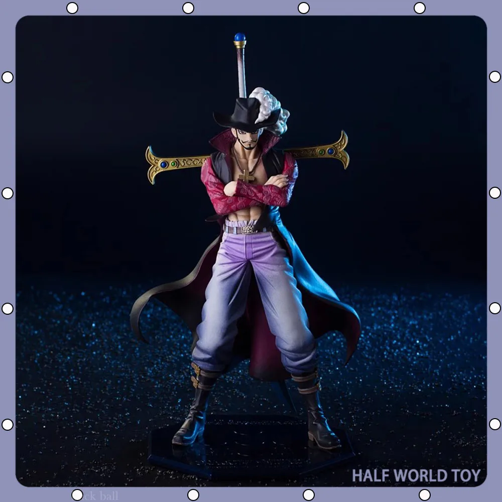 Anime One Piece Figure Dracule Mihawk Action Figurine Hawk-Eye Seven Wuhai Figure Model Pvc Statue Doll Decoration Toys Gift