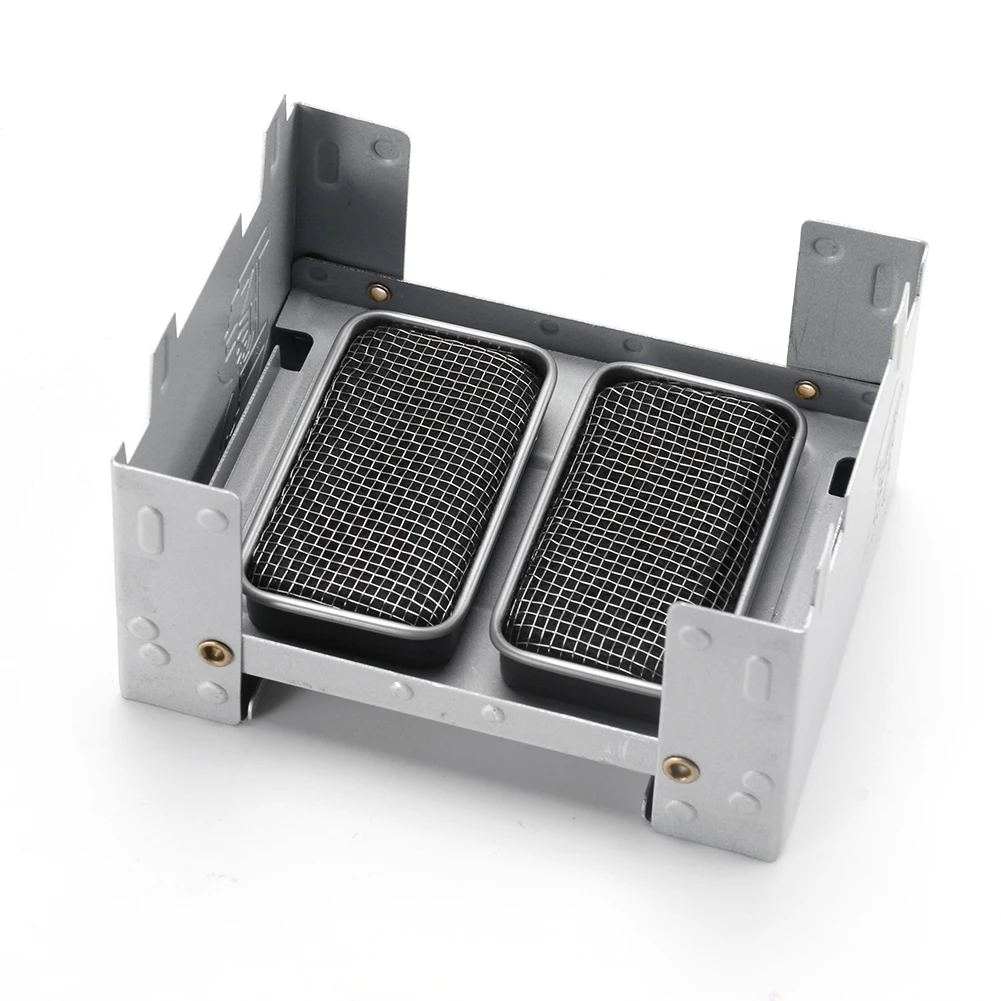 الفولاذ المقاوم للصدأ في الهواء الطلق موقد الكحول خفيفة الوزن صغيرة التخييم موقد الطبخ دفع سحب صندوق للسفر نزهة شواء لحقيبة الظهر #2